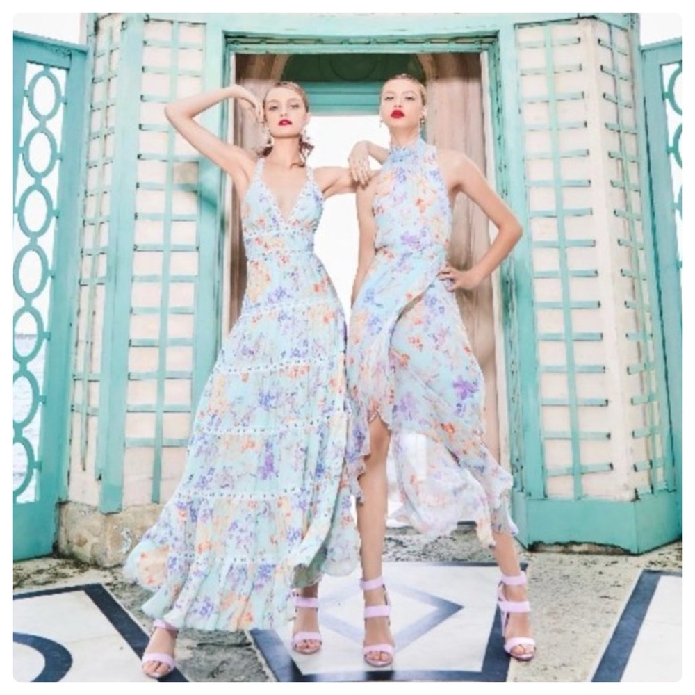 ALICE + OLIVIA Karolina Tiered Floral Maxi Dress - Picture 3 of 12